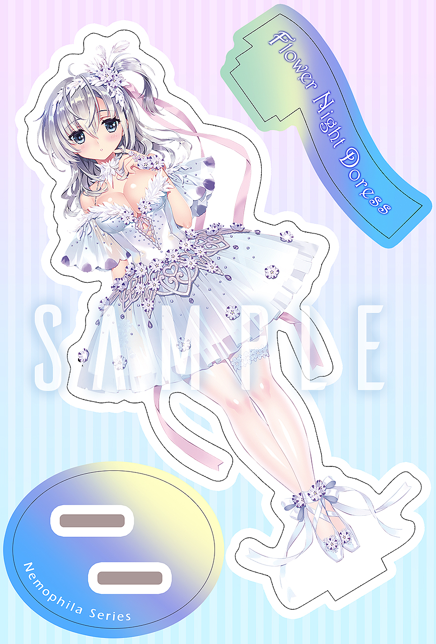 【FlowerNightDress アクリルスタンド】涼月-ネモフィラ マクラータ-