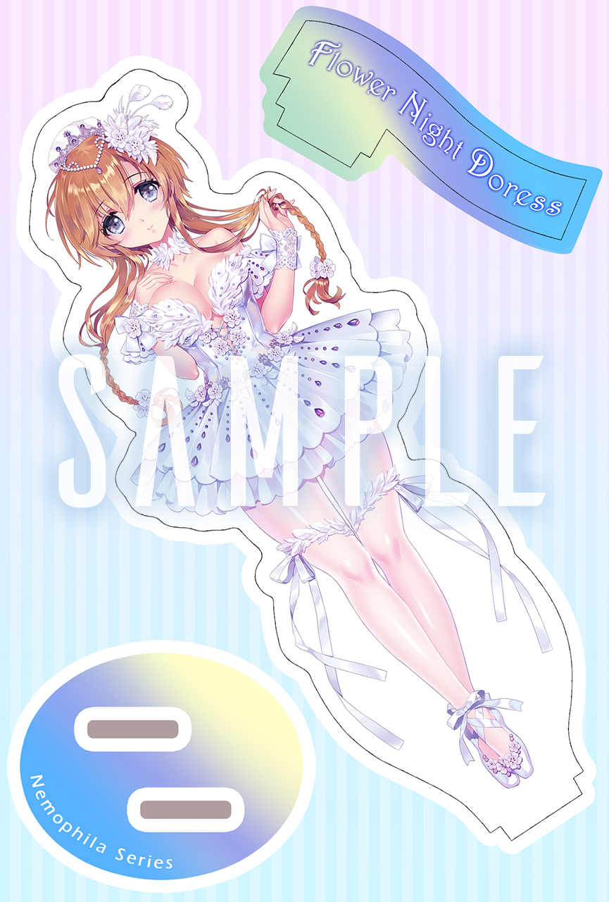 【FlowerNightDress アクリルスタンド】照月-ネモフィラ スノーストーム-